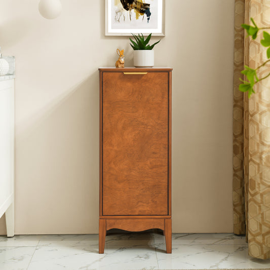 Modern Bathroom Floor Cabinet &Linen cabinet with Adjustable Shelves, Antique Brass (14.5"x12.6"x35.7")