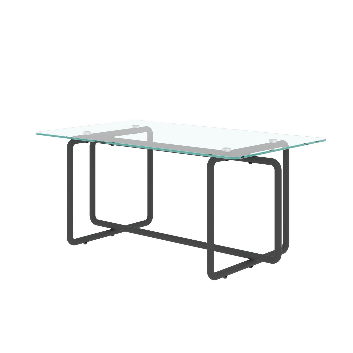 Modern Tempered Glass Tea Table Coffee Table, Table for Living Room, Transparent
