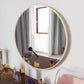 Matte Gold Wall Mirror 20" Round Mirror Metal Framed Mirror Circle Wall-Mounted Mirror, Circular Mirror for Bathroom Wall Decor Living Room