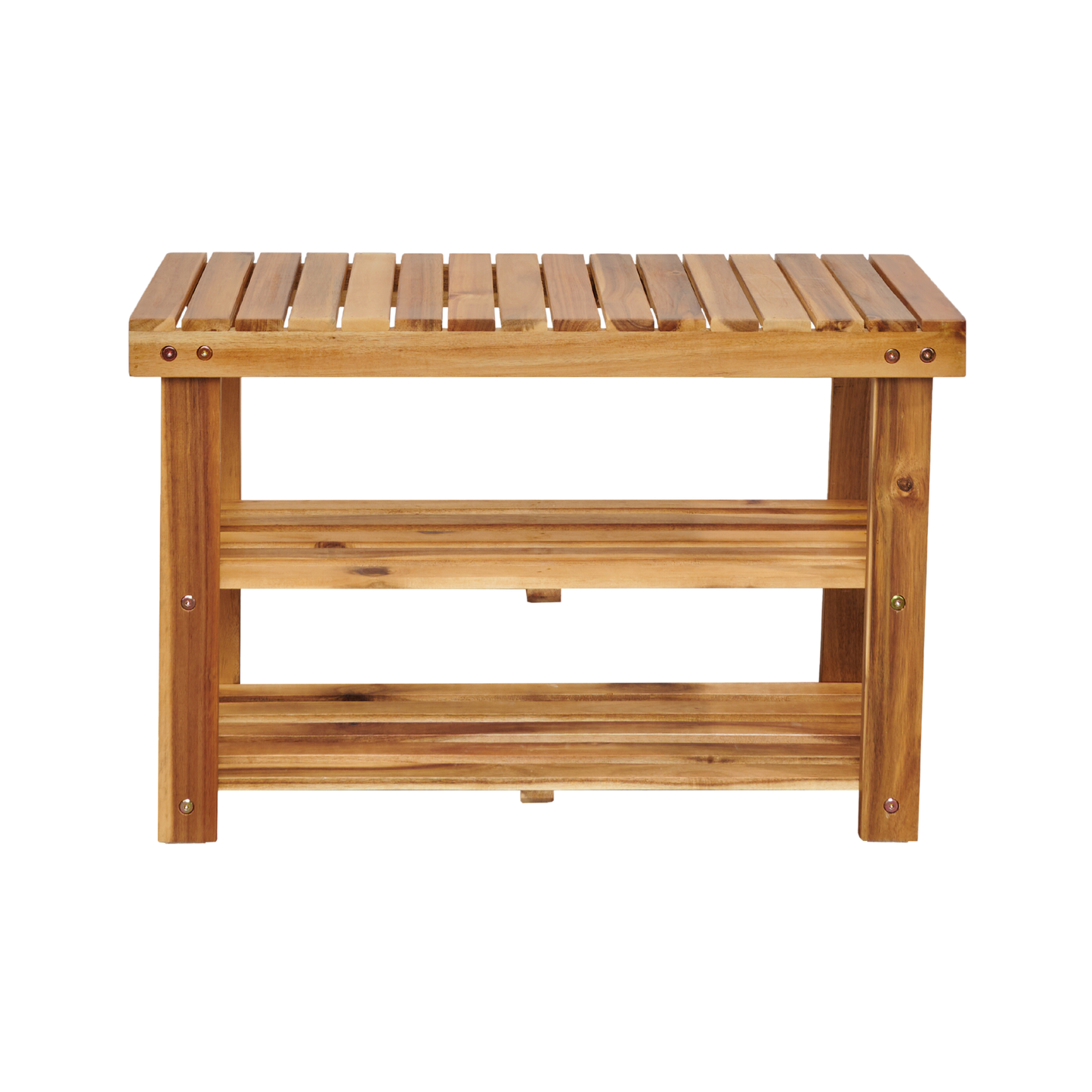 Acacia Wood Shoe Rack Bench Strong Weight Bearing Upto 200 LBS Best Ideas For Entryway Frontdoor Bathroom, Natural Color.