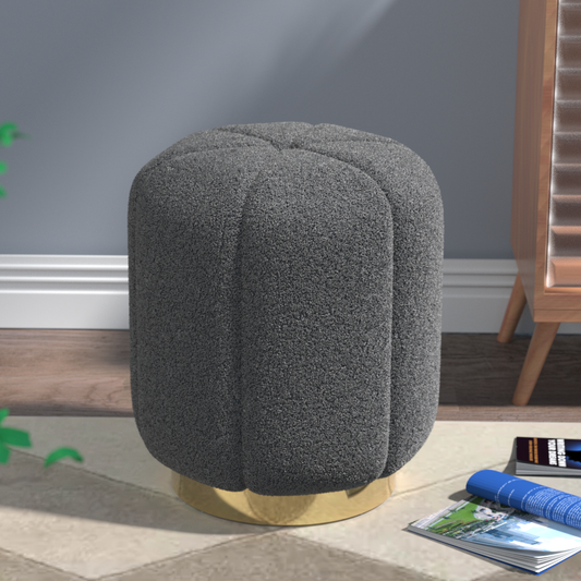 new design Teddy Fabric Cover Ottoman Modern Home Furniture high quality stool for living room