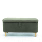Basics Upholstered Storage Ottoman and Entryway Bench Dark Green