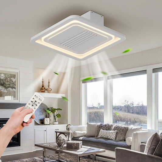 22inch Modern Leafless Ceiling Fan with Remote Control Removable and Washable, Reversible Motor