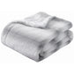 Printed Faux Rabbit Fur Throw, Lightweight Plush Cozy Soft Blanket, 50" x 60", Grey Strip (2 Pack Set of 2)