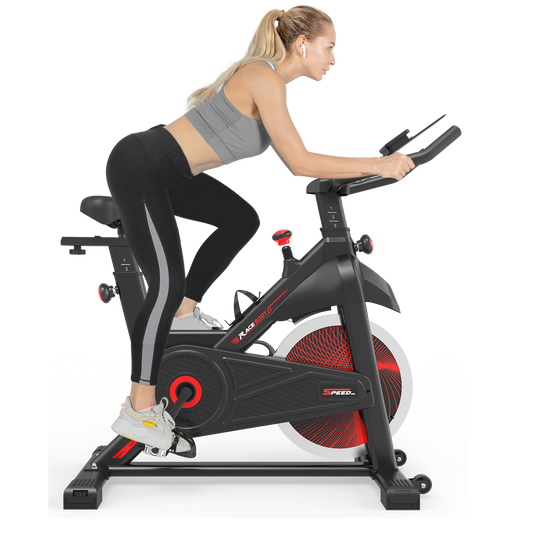 Indoor Cycling Exercise Bike Stationary, Home Gym Workout Fitness Bike with Comfortable Cusion, LCD Display and Hand Pulse