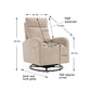 Upholstered Swivel Glider.Rocking Chair for Nursery in Misty Grey.Modern Style One Left Bag