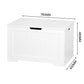 White Lift Top Entryway Storage Chest/Bench with 2 Safety Hinge, Wooden Toy Box
