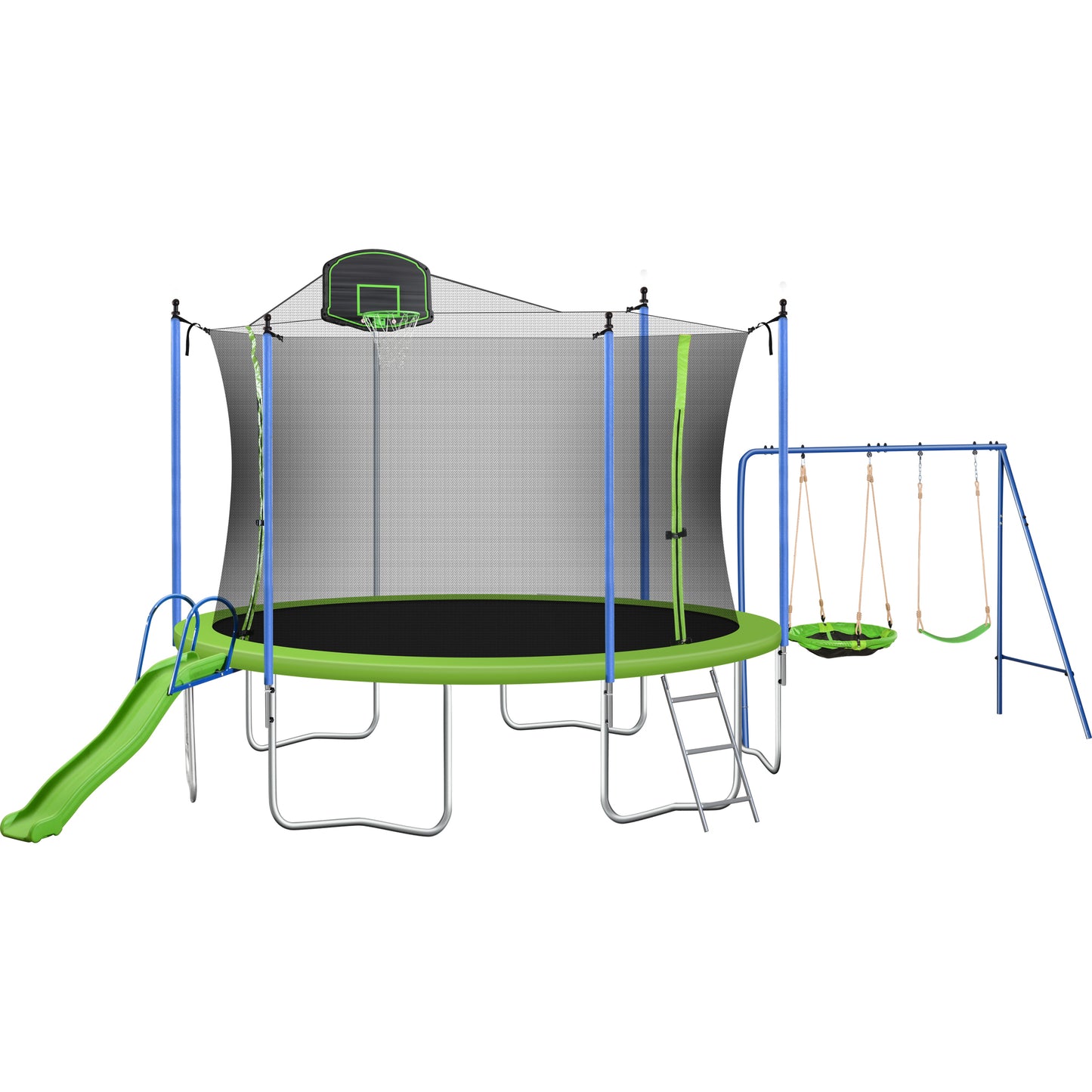 12FT Trampoline with Swing and Slide