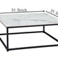 COFFEE TABLE (WHITE) (square) +for kitchen, restaurant, bedroom, living room and many other occasions