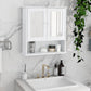 Bathroom Wall Cabinet with Doule Mirror Doors and Shelvs