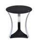 Geiger End Table in Chrome & Black Glass