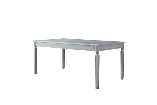 House Marchese Dining Table, Pearl Gray Finish