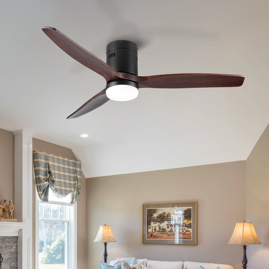 52 In.Intergrated LED Low Profile Ceiling Fan with Dimmable Light
