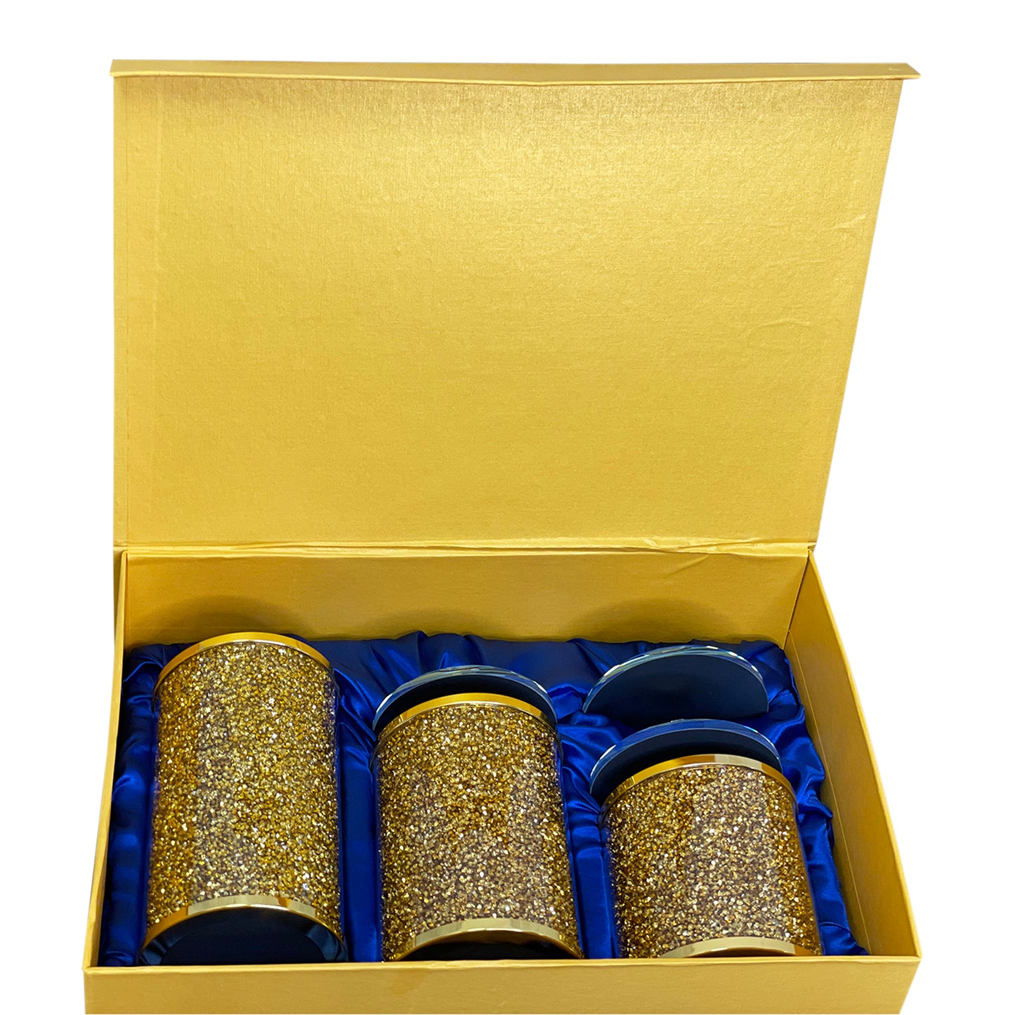 Ambrose Exquisite Three Glass Canister Set in Gift Box