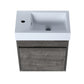 Small Bathroom Vanity With Sink, Float Mounting Modern Design With Soft Close Doors, 18x10-00518 PGO