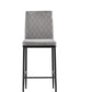 light gray bar stool, velvet stool, modern bar chair, bar stool with metal legs, kitchen stool, dining chair, 2-piece set