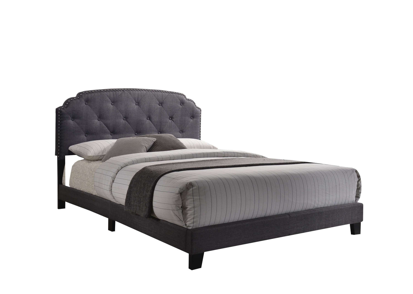 Tradilla Queen Bed in Gray Fabric