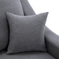 Upholstery Sleeper Sectional Sofa with Double Storage Spaces, 2 Tossing Cushions, Grey