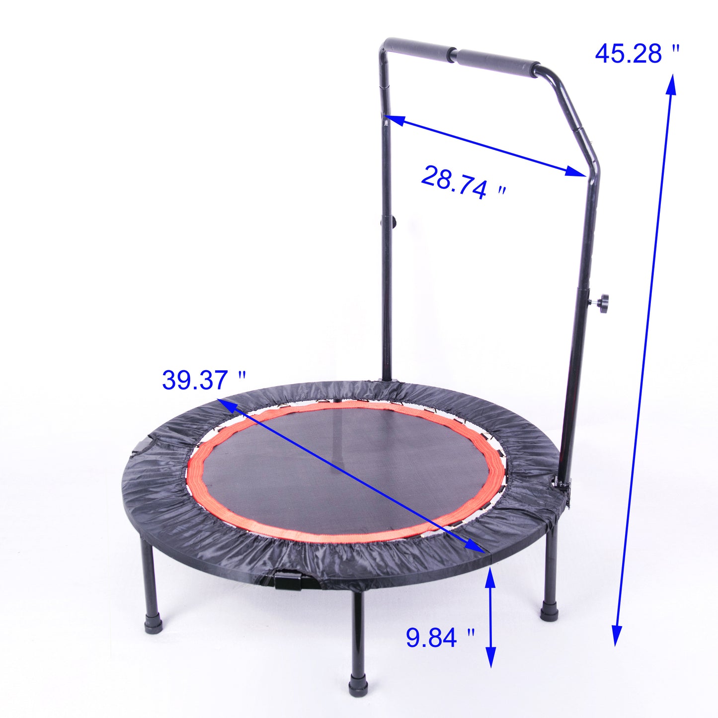 40 Inch Mini Exercise Trampoline for Adults or Kids - Indoor Fitness Rebounder Trampoline with Safety Pad Max. Load 300LBS