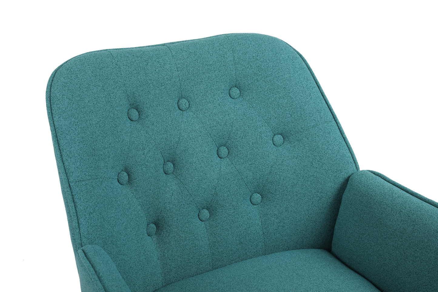 Modern Mid Century Chair velvet Sherpa Armchair for Living Room Bedroom Office Easy Assemble (Green)