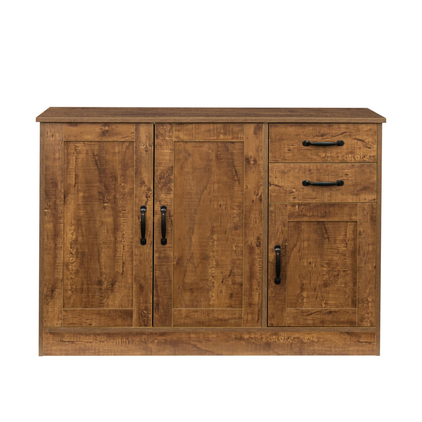 Modern Wood Buffet Sideboard with 2 doors&1 Storage and 2drawers -Entryway Serving Storage Cabinet Doors-Dining Room Console, 43.3 Inch, Dark Walnut