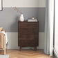 DRESSER CABINET BAR CABINET storge cabinet lockers Real Wood spray paint Retro round handle can be placed in the living room bedroom dining room color auburn