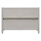 42"Rustic Style Solid wood Entryway Multifunctional Storage Bench with Safety Hinge (Gray Wash + Beige)