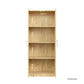 High wardrobe and kitchen cabinet with 2 doors and 3 partitions to separate 4 storage spaces, oak