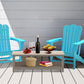 Resistant Adirondack Chair for Patio Deck Garden
Plastic Adirondack Chair, Fire Pit Chair, Blue, 1 piece.