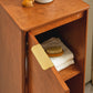 Modern Bathroom Floor Cabinet &Linen cabinet with Adjustable Shelves, Antique Brass (14.5"x12.6"x35.7")