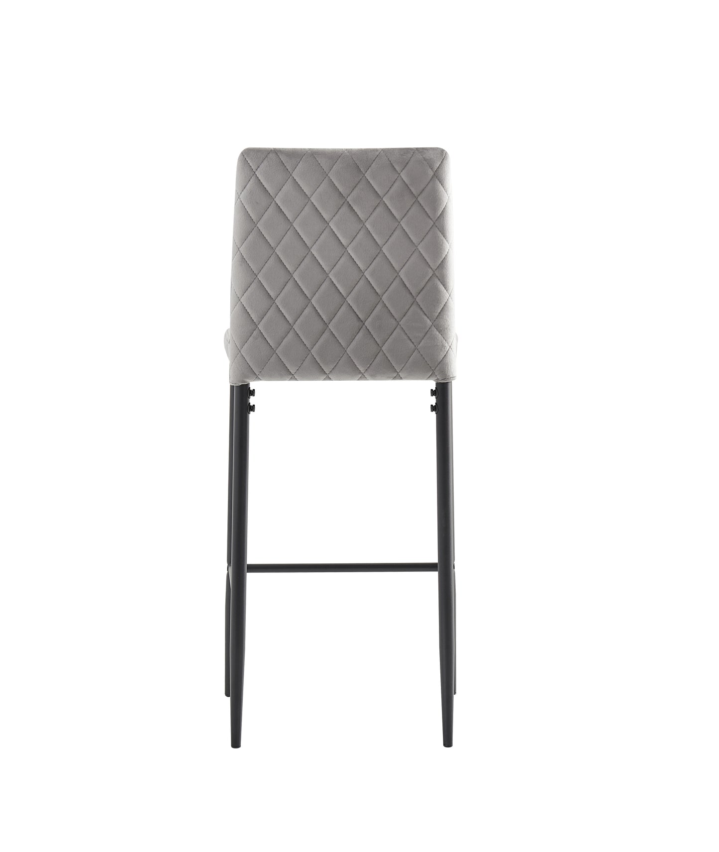 light gray bar stool, velvet stool, modern bar chair, bar stool with metal legs, kitchen stool, dining chair, 2-piece set