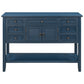 44.5" Modern Console Table Sofa Table for Living Room with 7 Drawers, 1 Cabinet and 1 Shelf