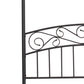 Queen Size Metal Canopy Bed Frame with Headboard and Footboard Black