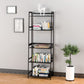 Ladder Shelf, 5 Tier Black Bookshelf, Modern Open Bookcase for Bedroom, Living Room, Office, Black