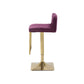 Bar Stools - Swivel Barstool Chairs with Back, Modern Pub Kitchen Counter Height, velvet, (1pc/ctn)
