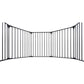 152" Adjustable Safety Gate  6 Panel Play Yard Metal Doorways Fireplace Fence Christmas Tree Fence Gate for House Stairs Gate prohibited area fence