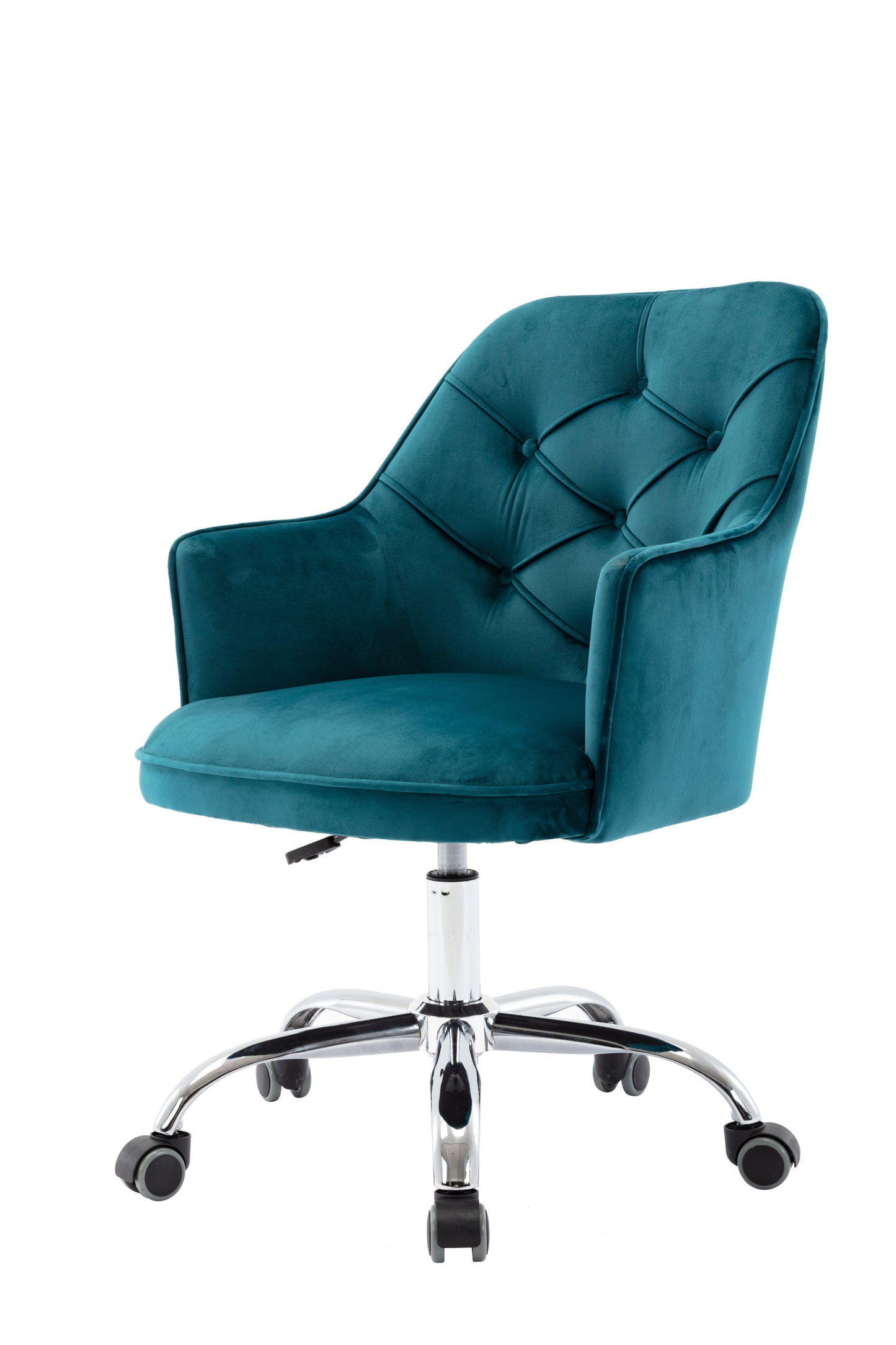 Velvet Swivel Shell Chair for Living Room, Office chair Modern Leisure Arm Chair LAKE BLUE
