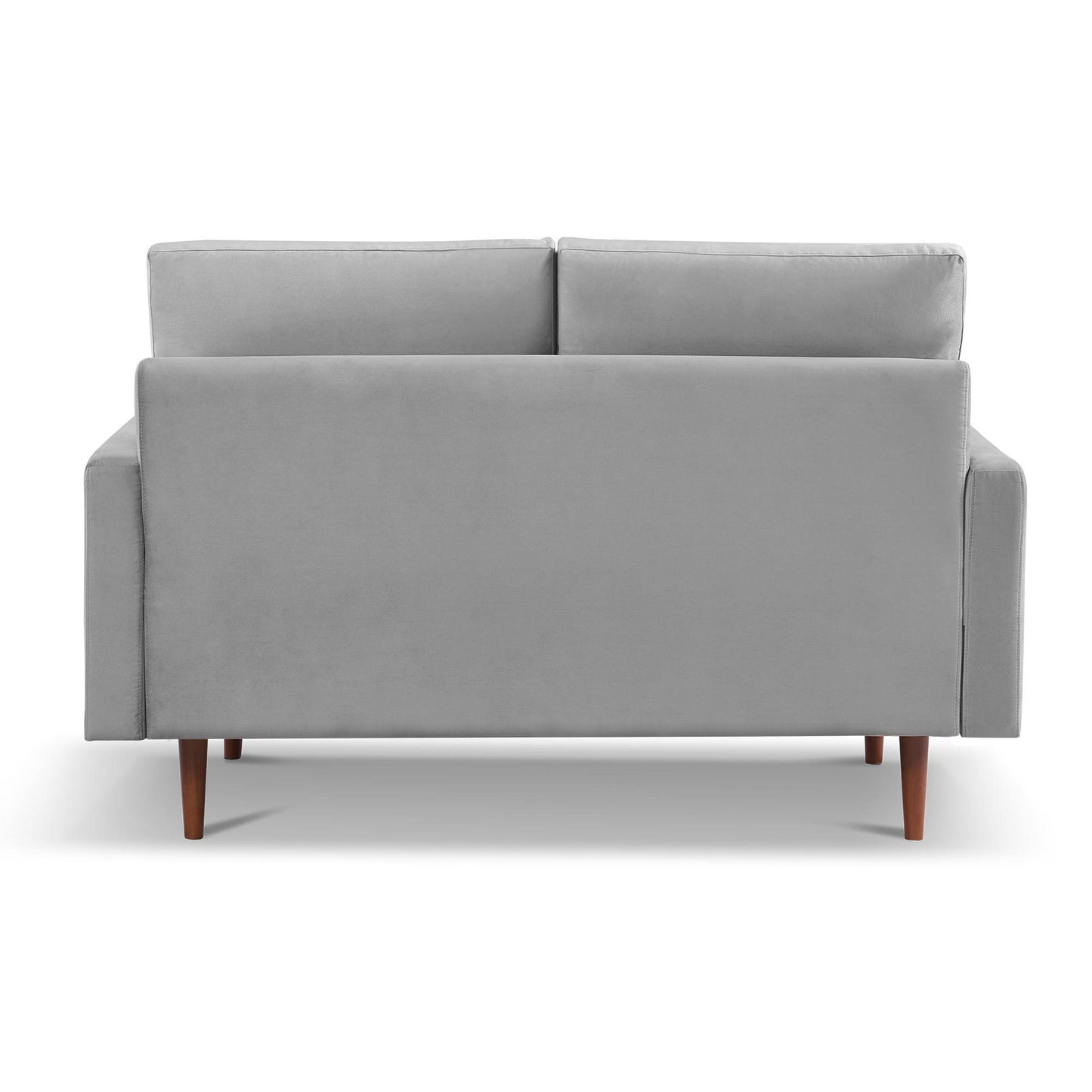 57.1" Modern Decor Upholstered Sofa Furniture, Wide Velvet Fabric Loveseat Couch, Solid Wooden Frame with Padded Cushion - Grey