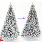 7.5ft 1500t Hinged Flocked Christmas tree foldable metal stand