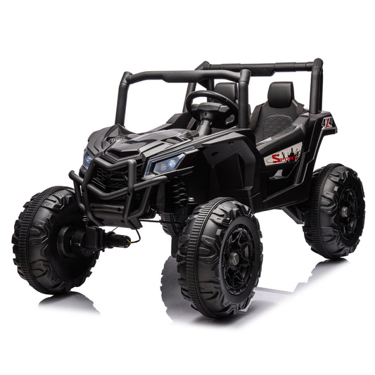 24V Ride On XXL UTV car for kid,2seater with two safety belts, Side by Side 4x4 Ride on Off-Road Truck with Parent Remote Control, Battery Powered Electric Car w/High Low Speed, two safety belts.