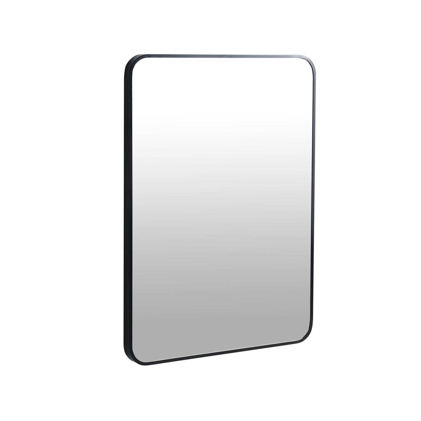 24 x 32 Inch Bathroom Mirror Black Aluminum Frame