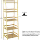 Ladder Shelf, 5 Tier Bamboo Bookshelf, Modern Open Bookcase for Bedroom, Living Room, Office, Natural