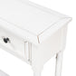 Console Table Sofa Table Easy Assembly with Two Storage Drawers and Bottom Shelf for Living Room, Entryway (Ivory White)