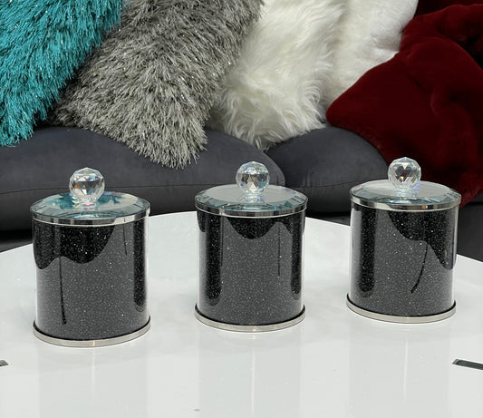 Ambrose Exquisite Three Glass Canister Set in Gift Box