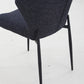 Dining Chairs set of 4, Upholstered Side Chairs, Adjustable Kitchen Chairs Accent Chair Cushion Upholstered Seat with Metal Legs for Living Room Dark Grey