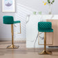 Bar Stools - Swivel Barstool Chairs with Back, Modern Pub Kitchen Counter Height, velvet