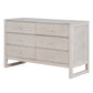 Rustic Wooden Dresser with 6 Drawers, Storage Cabinet for Bedroom, Anitque White