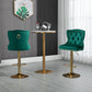 Bar Stools with Back and Footrest Counter Height Dining Chairs 2PC/SET