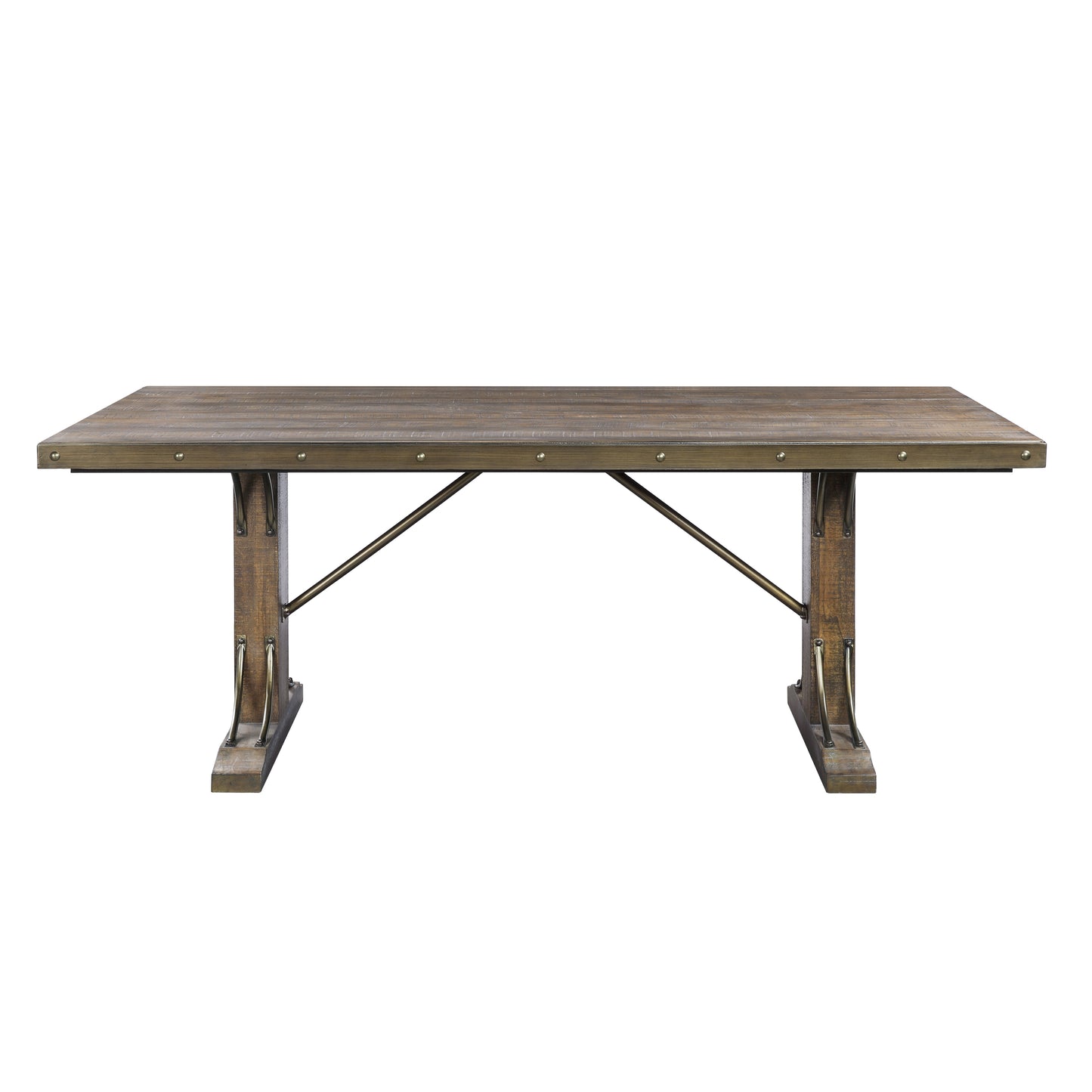 Raphaela Dining Table in Weathered Cherry Finish
