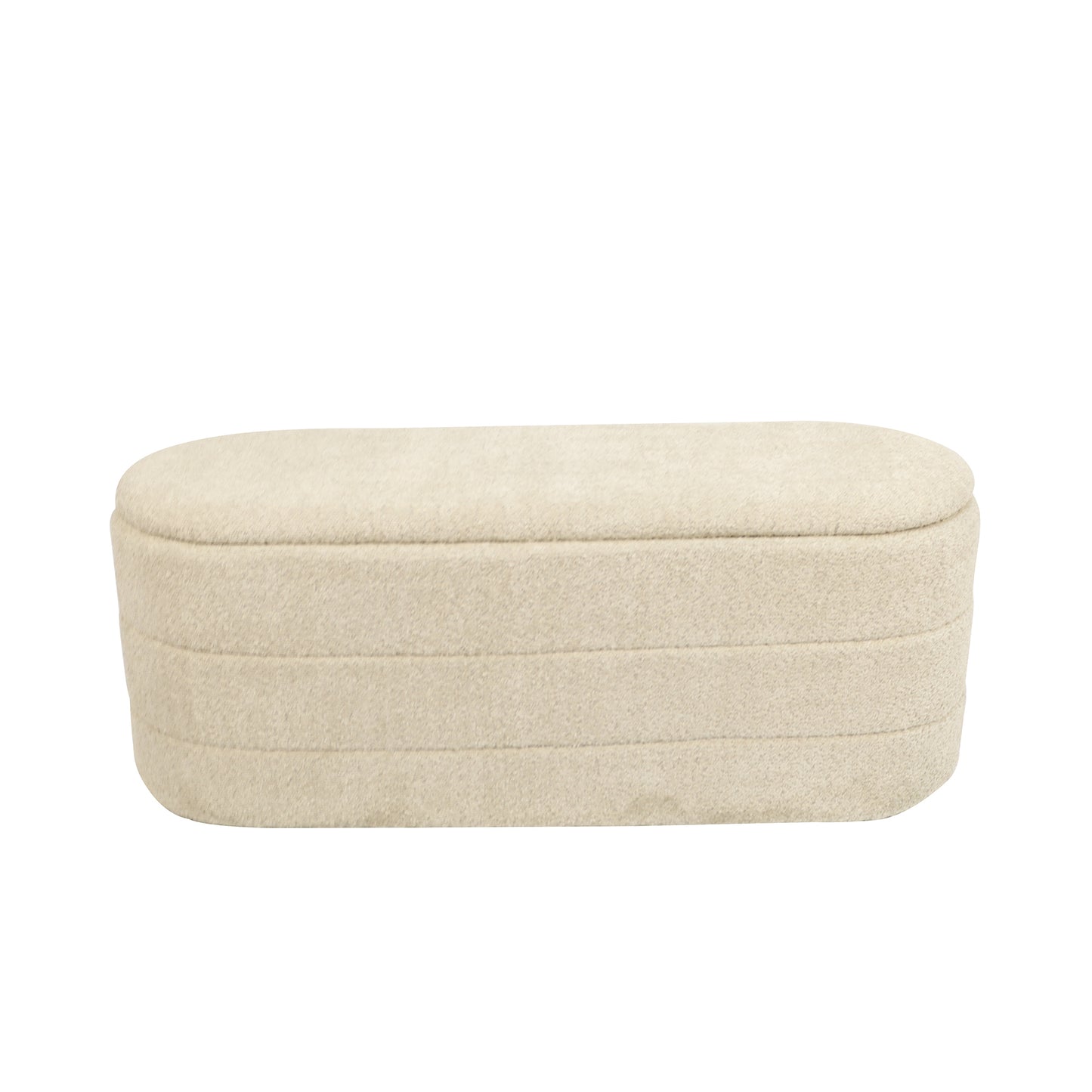 Faux Shearling Fabric Storage Bench With Storage Space BBS-467